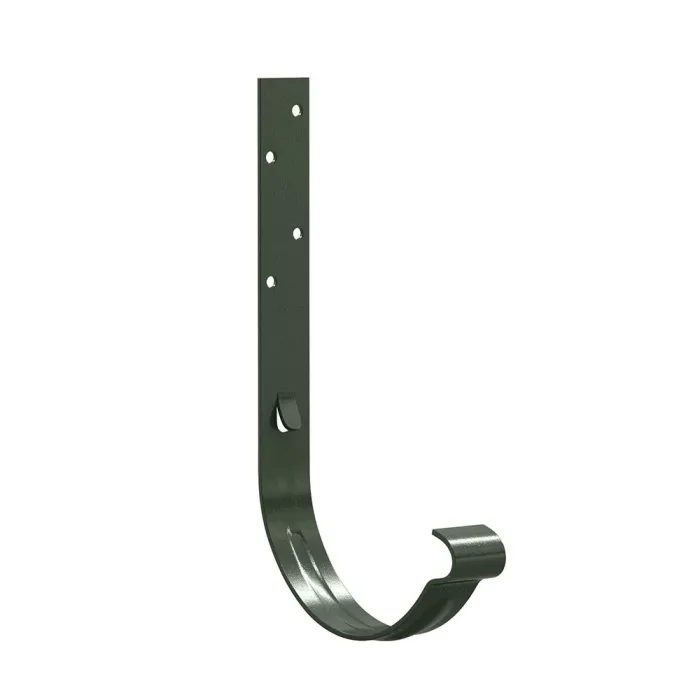 Csatornatartó vas, 210mm, 33-as(nagy) rendszerhez, egyenes szárú, RAL 6020 fényes Zöld (30 év garancia)