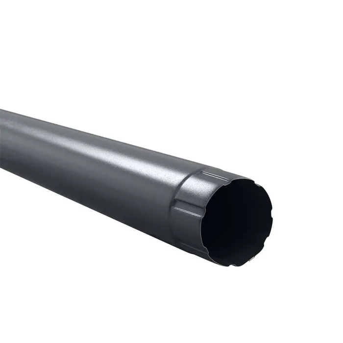Lefolyócső, 3m, 100mm átmérő, RAL 7011 fényes Szürke
