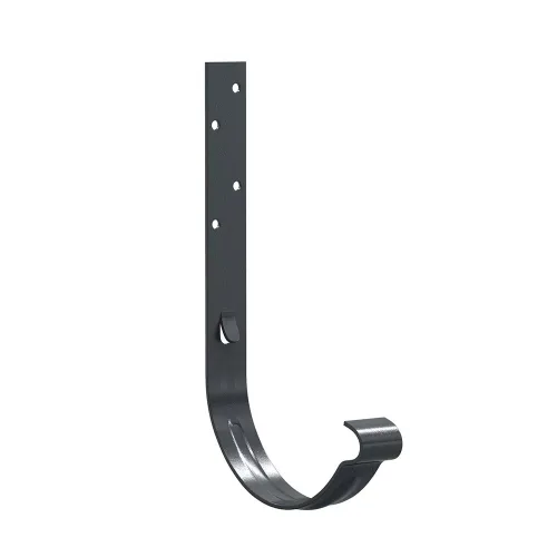 Csatornatartó vas, 210mm, 33-as(nagy) rendszerhez, egyenes szárú, RAL 7011 fényes Szürke (30 év garancia)