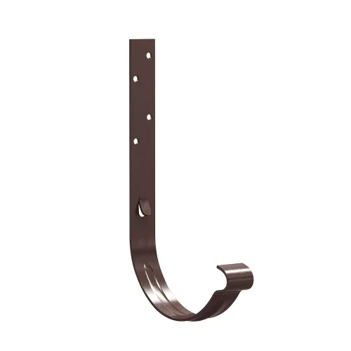Csatornatartó vas, 210mm, 33-as(nagy) rendszerhez, egyenes szárú, RAL 8017 fényes Csokoládébarna (30 év garancia)