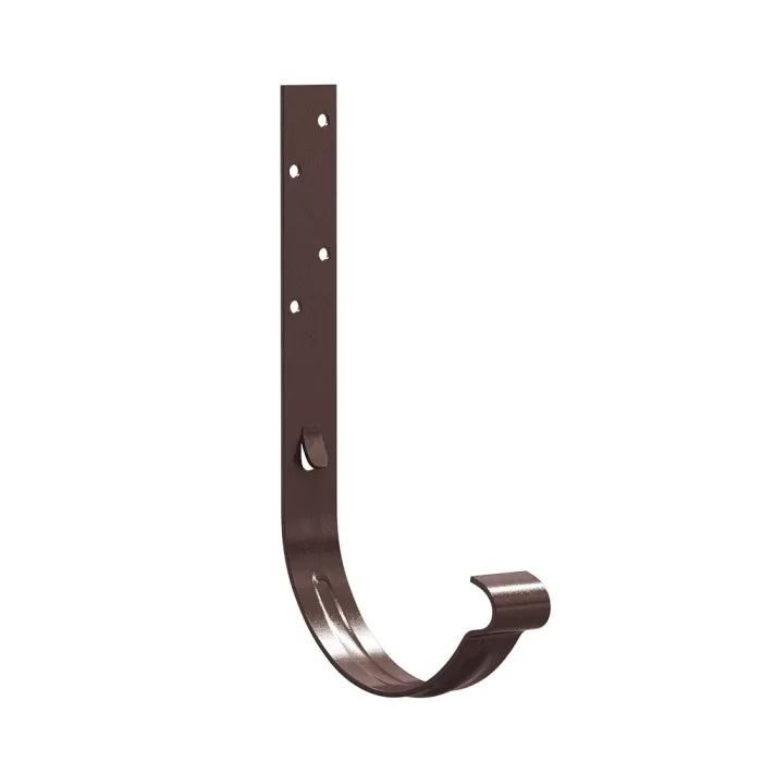 Csatornatartó vas, 210mm, 33-as(nagy) rendszerhez, egyenes szárú, RAL 8017 fényes Csokoládébarna (30 év garancia)