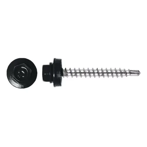 Rögzítő csavar fához, RAL7024 fényes (grafitszürke) - 4,8*35mm - 50db