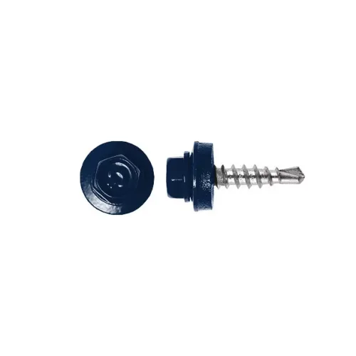 Rögzítő csavar fémhez, RAL5010 fényes (kék) - 4,8*19mm - 50db