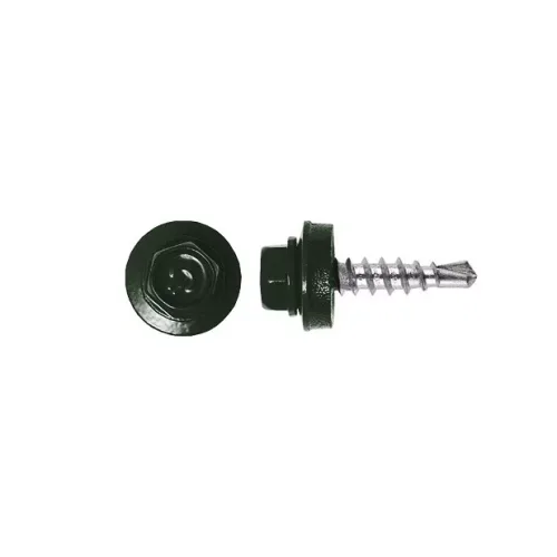 Rögzítő csavar fémhez, RAL6028 fényes (fenyőzöld) - 4,8*19mm - 50db