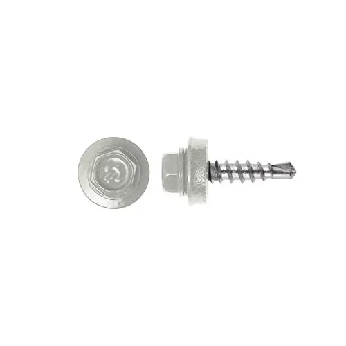 Rögzítő csavar fémhez, RAL9010 fényes (hófehér) - 4,8*19mm - 50db
