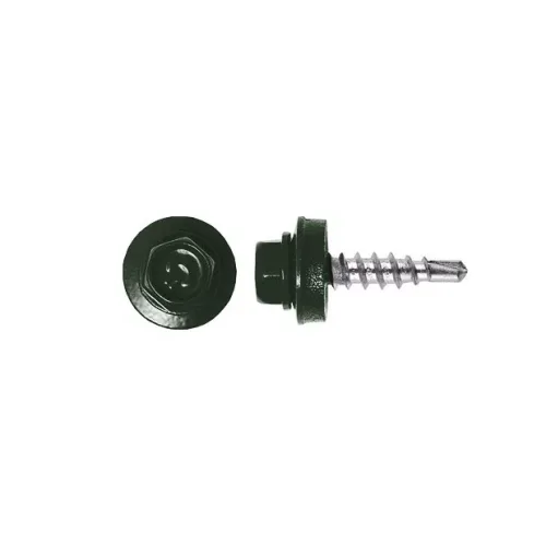 Fűző csavar, RAL6005 fényes (zöld) - 4,8*20mm - 50db