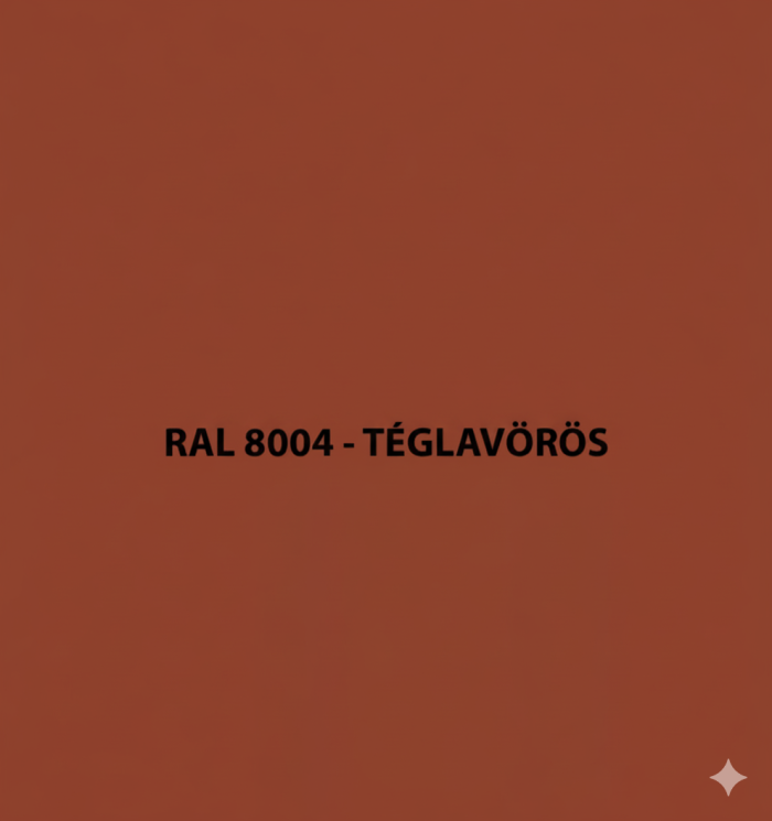 Csatornatartó vas, 210mm, 33-as(nagy) rendszerhez, egyenes szárú, RAL 8004 Téglavörös fényes Bordó (30 év garancia) - Image 2