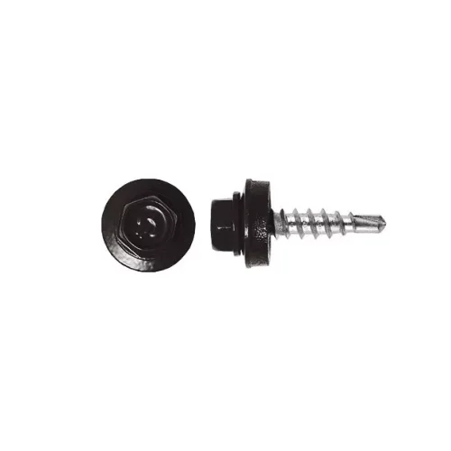 Fűző csavar, RAL8019 fényes (szürkésbarna) - 4,8*20mm - 50db
