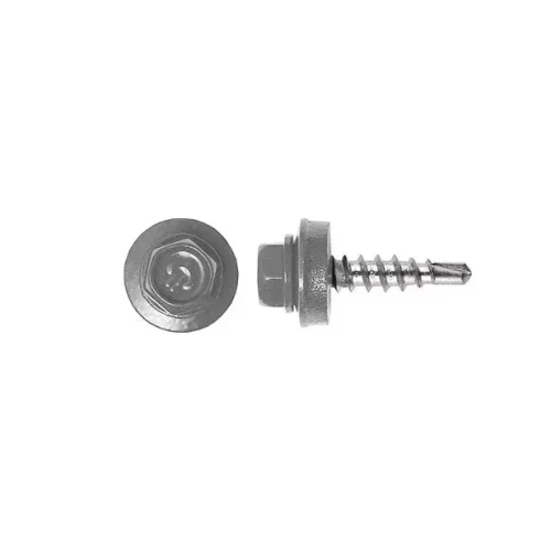 Fűző csavar, RAL9006 fényes (alumínium szürke) - 4,8*20mm - 50db