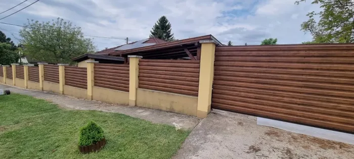 LINE kerítéselem, Sötét dió - Image 3