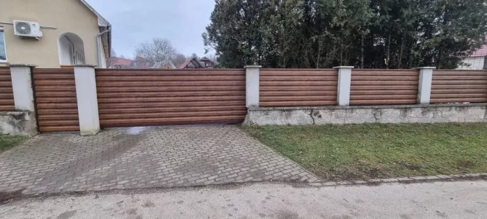 LINE kerítéselem, Sötét dió - Image 4